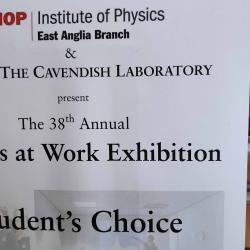 Student Physics at Work prize certificate